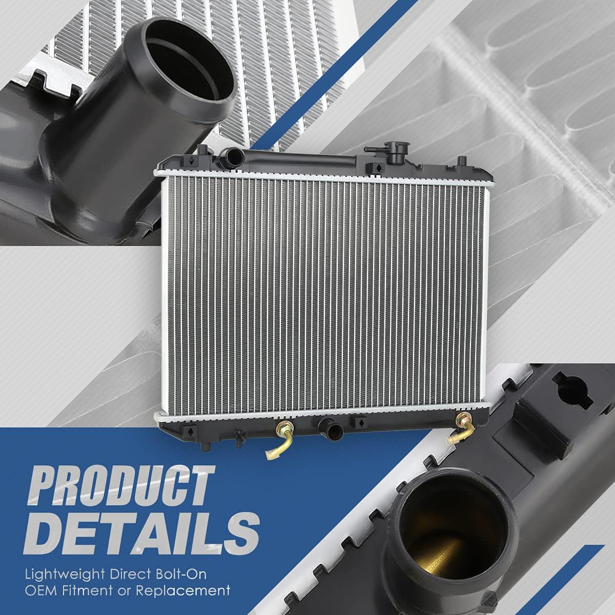 Auto Dynasty Radiator Compatible with 1995-2000 Suzuki Esteem 1.6L Sedan AT, DPI 2085 Factory Style 1-Row Cooling Radiator, Aluminum Core