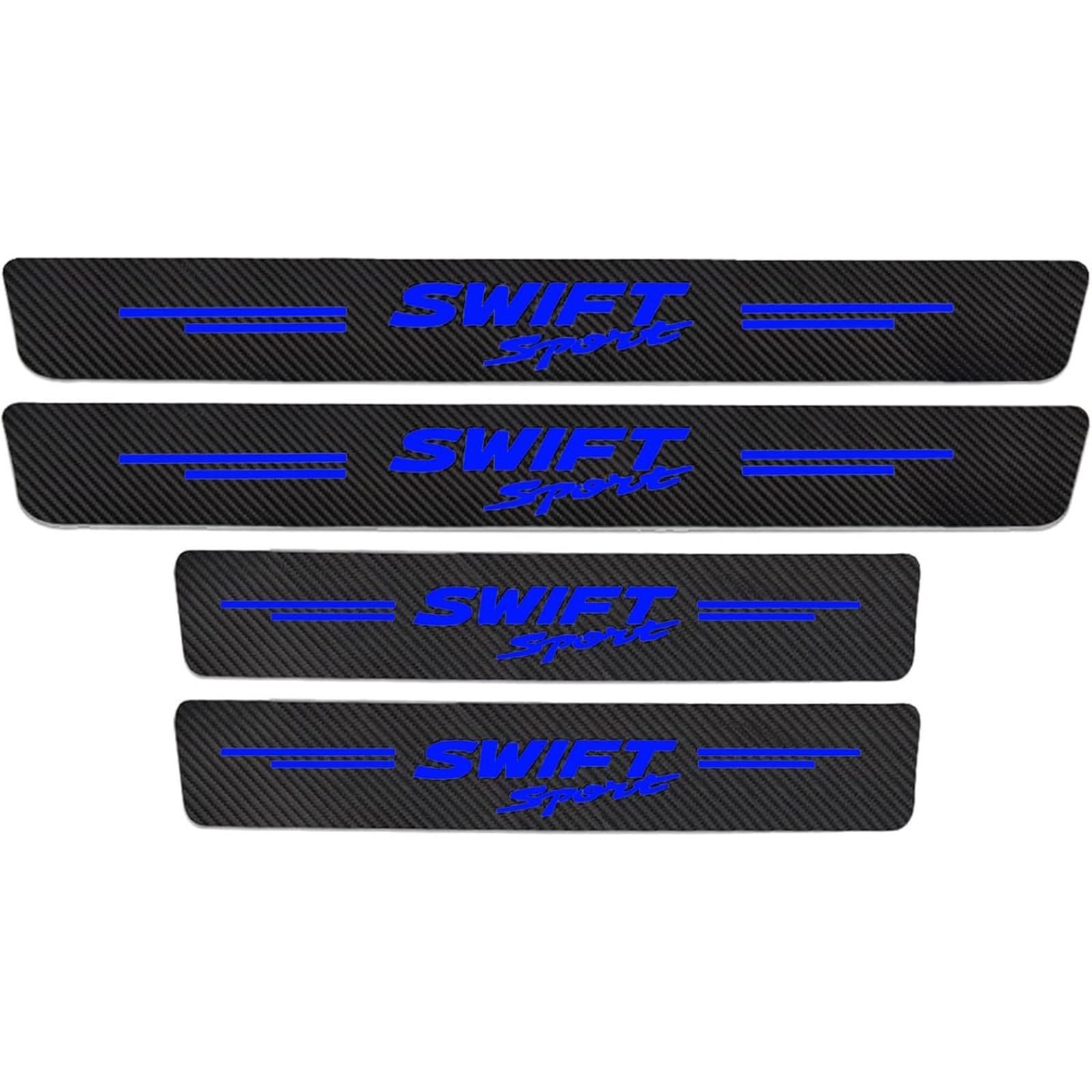 KAFMZEP Car Door Sill Protector for Suzuki Swift Sport 4PCS Car Door Sill Scuff Plate Carbon Fiber Stickers Accessories,Blue