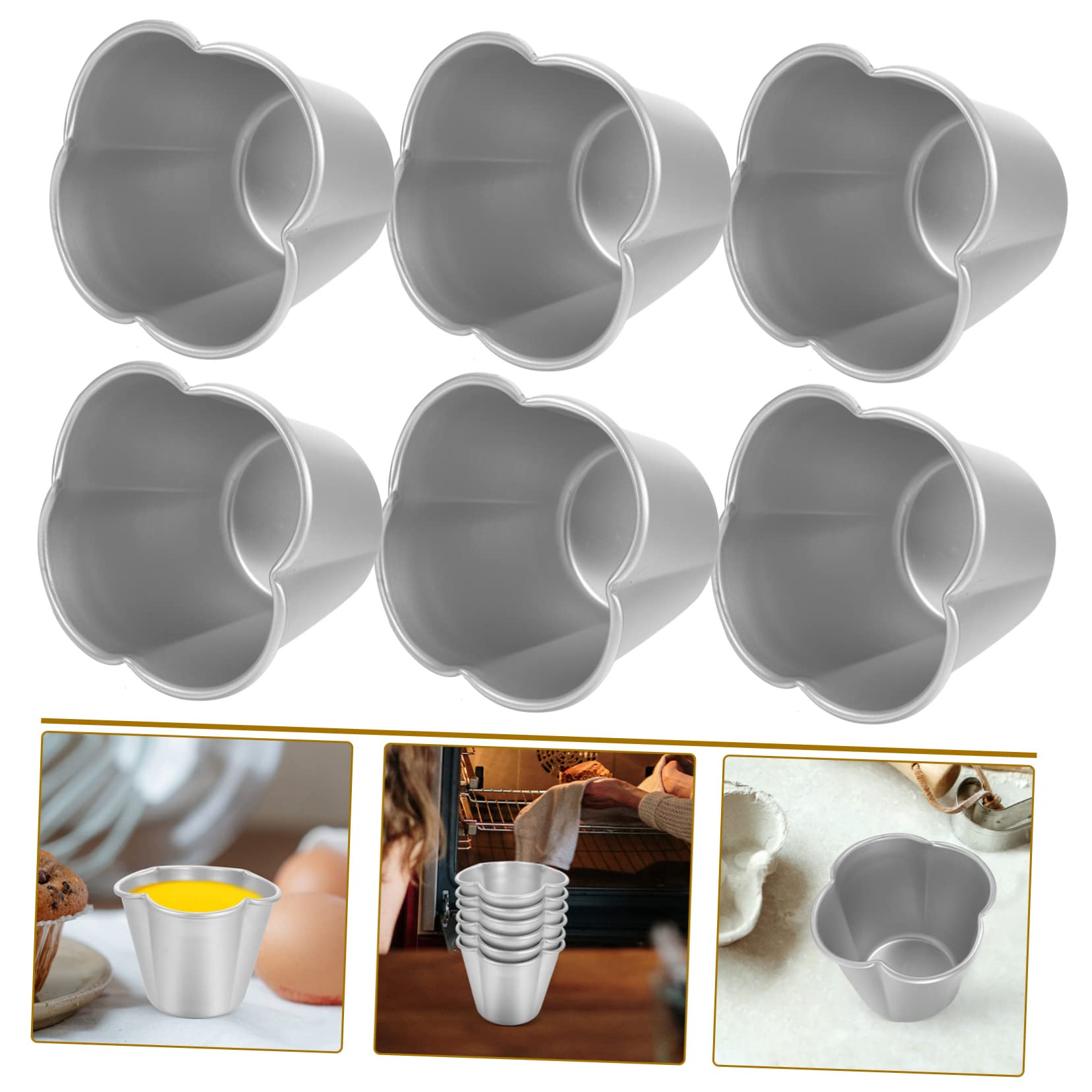 TOPBATHY 18piezas Moldes Para Pudding y Muffin Antiadherentes Para Repostería Casa Moldes De Tartas y Pasteles