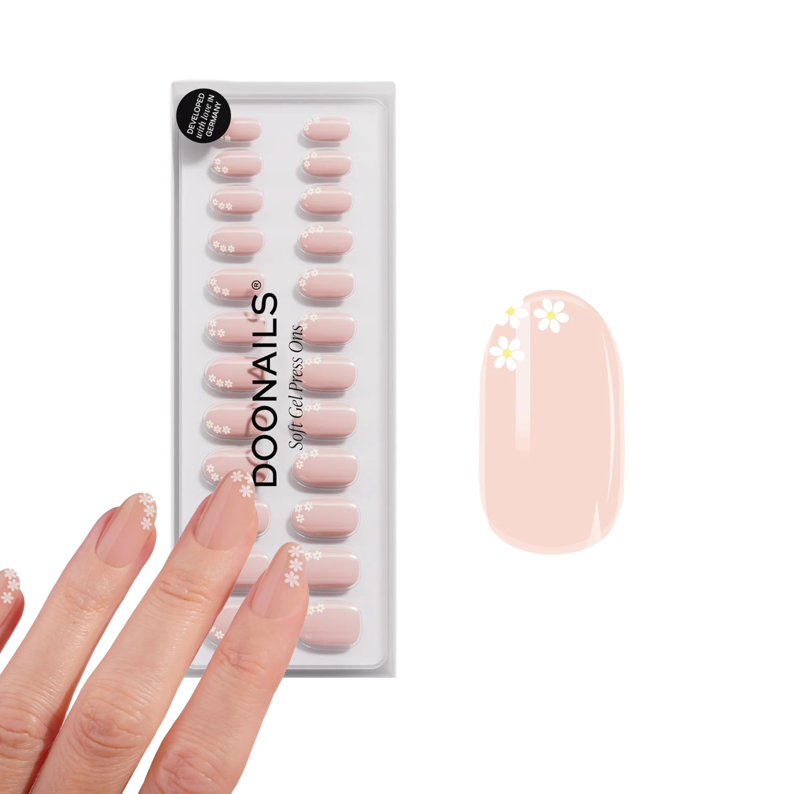 doonails aufbewahrung Soft Gel Press On Nails 30er Set Flower Power abgerundete Form Blumen Nägel zum Aufkleben Full Cover in Salonqualität Fake nails soft gel medium Natürliches & angenehmes Tragegefühl Kosmetik Größe:40x50cm glitzer Trofast Archive – menner&maidi