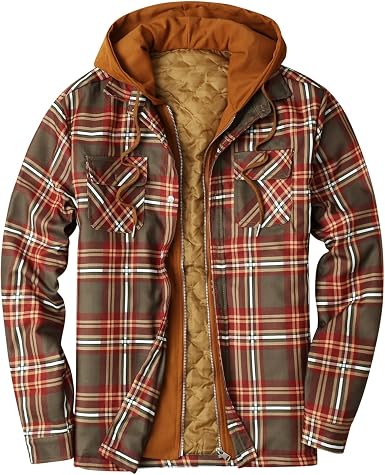 Mens Flannel Shirt,Men's Warm Sherpa 