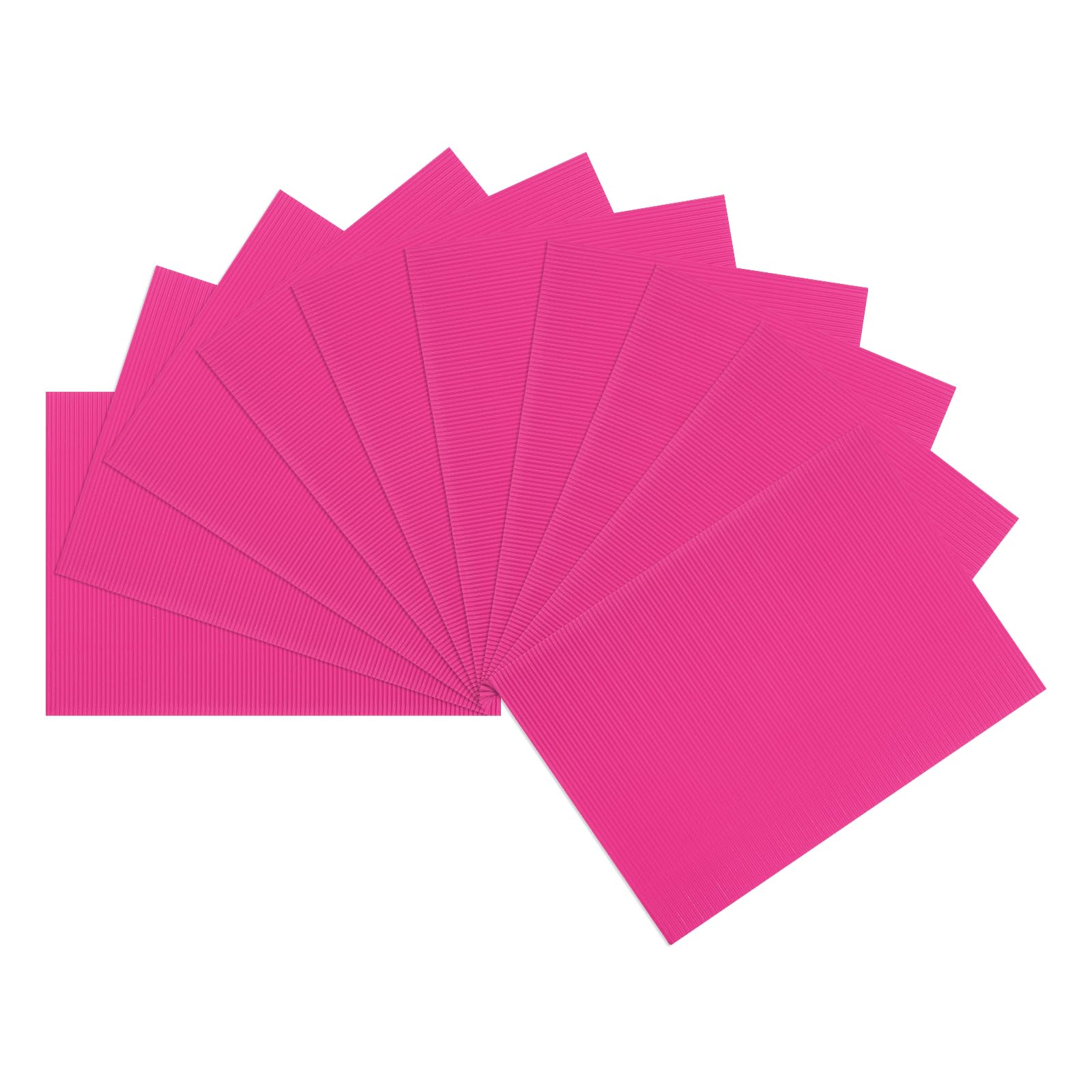 uxcell 10pcs Corrugated Cardboard Paper Sheets,Rose Red,14 inch x 10inch,for Craft and DIY Projects