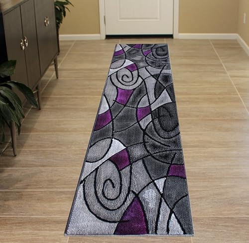 Masada Rugs - Alfombra moderna contemporánea, color gris y negro Masada Rugs - Alfombra moderna contemporánea, color gris y negro