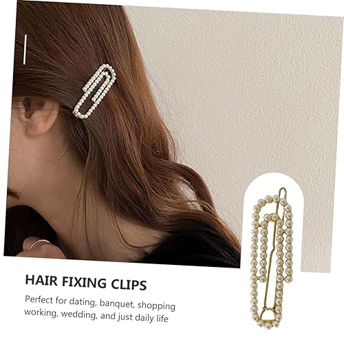 Miniatura 7 de KALLORY 2 pinzas para la cabeza estilo de peinado horquillas para el cabello pasadores de fijación de perlas para mujeres y niñas clip para