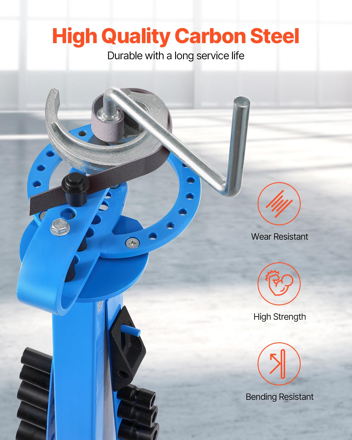 VEVOR Piegatubi Manuale per Tubi con Diametro Esterno Massimo 5,08 cm con 14 Matrici di Piegatura, Utensile per Piegatura Tubi a 200° in Rame Alluminio Ferro, per Riparazione Auto Frigoriferi