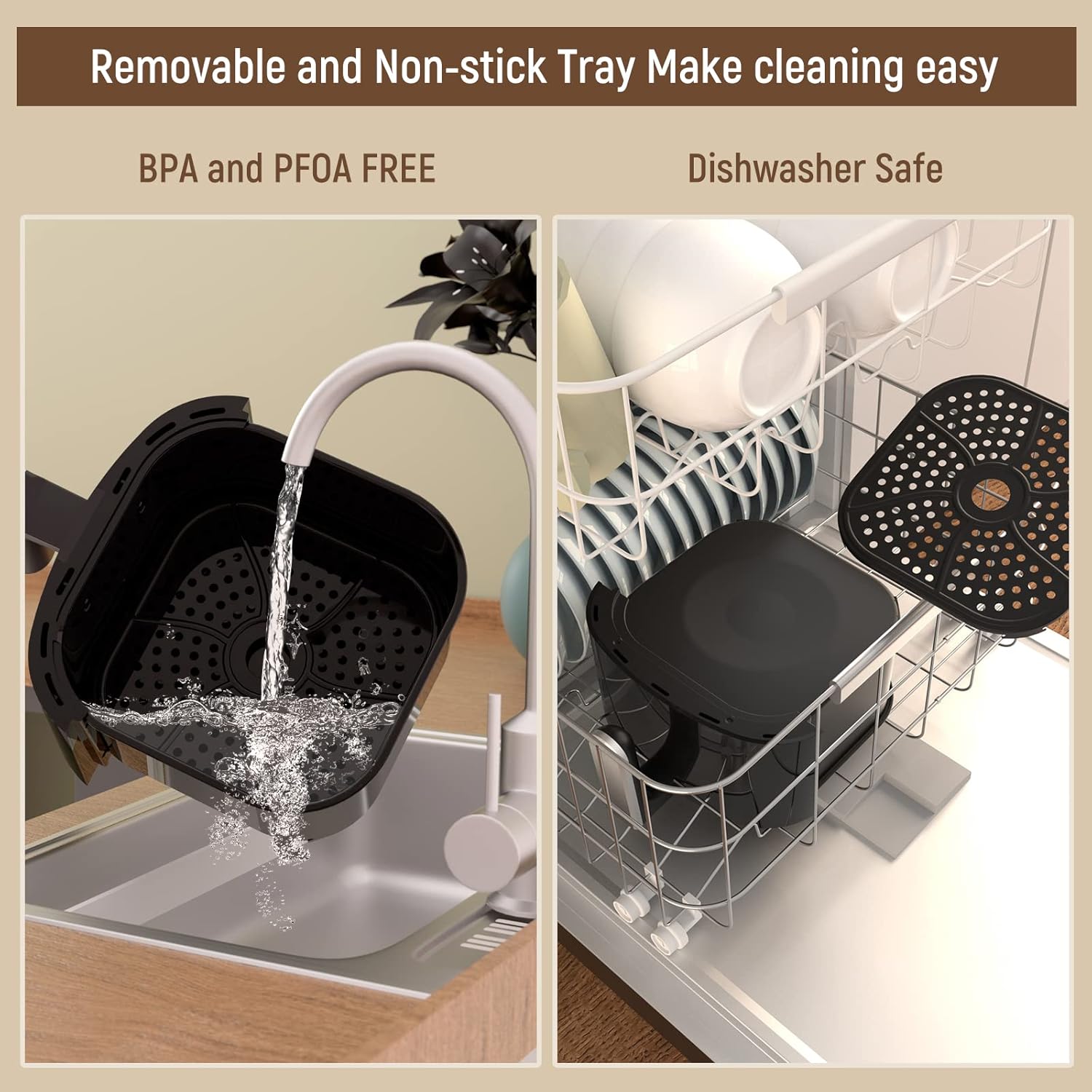Air Fryer Basket and Crisper Plate Cleaning