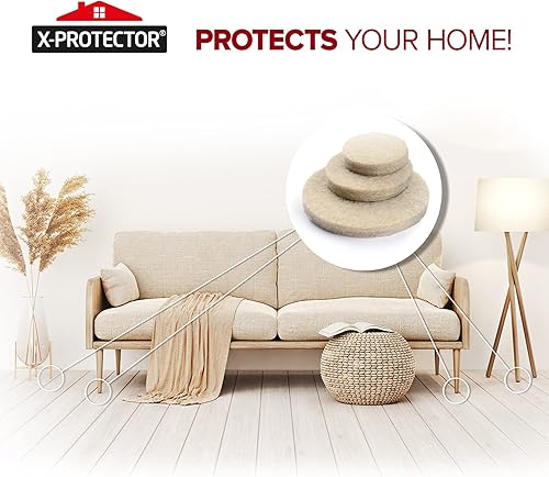 Miniatura 6 de Almohadillas de fieltro para muebles X-PROTECTOR 181 almohadillas de muebles de alta calidad almohadillas de fieltro para patas de muebles los