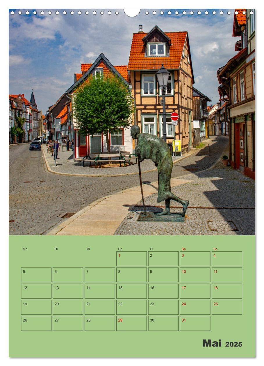 Wernigerode - Stadt des bunten Fachwerks - Terminplaner (Wandkalender 2025 DIN A3 hoch), CALVENDO Monatskalender: Harzer Sehenswürdigkeiten - Entdecken und Erleben (CALVENDO Orte)