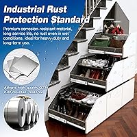 Vista 5 de YENUO Diapositivas de cajón resistentes de cierre suave, montaje lateral de extensión completa de 12, 14, 16, 18, 20, 22, 24, 26, 28, 30, 32