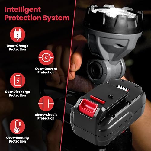 Miniatura 4 de TOPBATT Cable Porter de repuesto de 3.6 Ah de 18 voltios Ni-Mh compatible con cable Porter de 18 V, batería PC18B, repuesto de batería PCC489N PCMVC