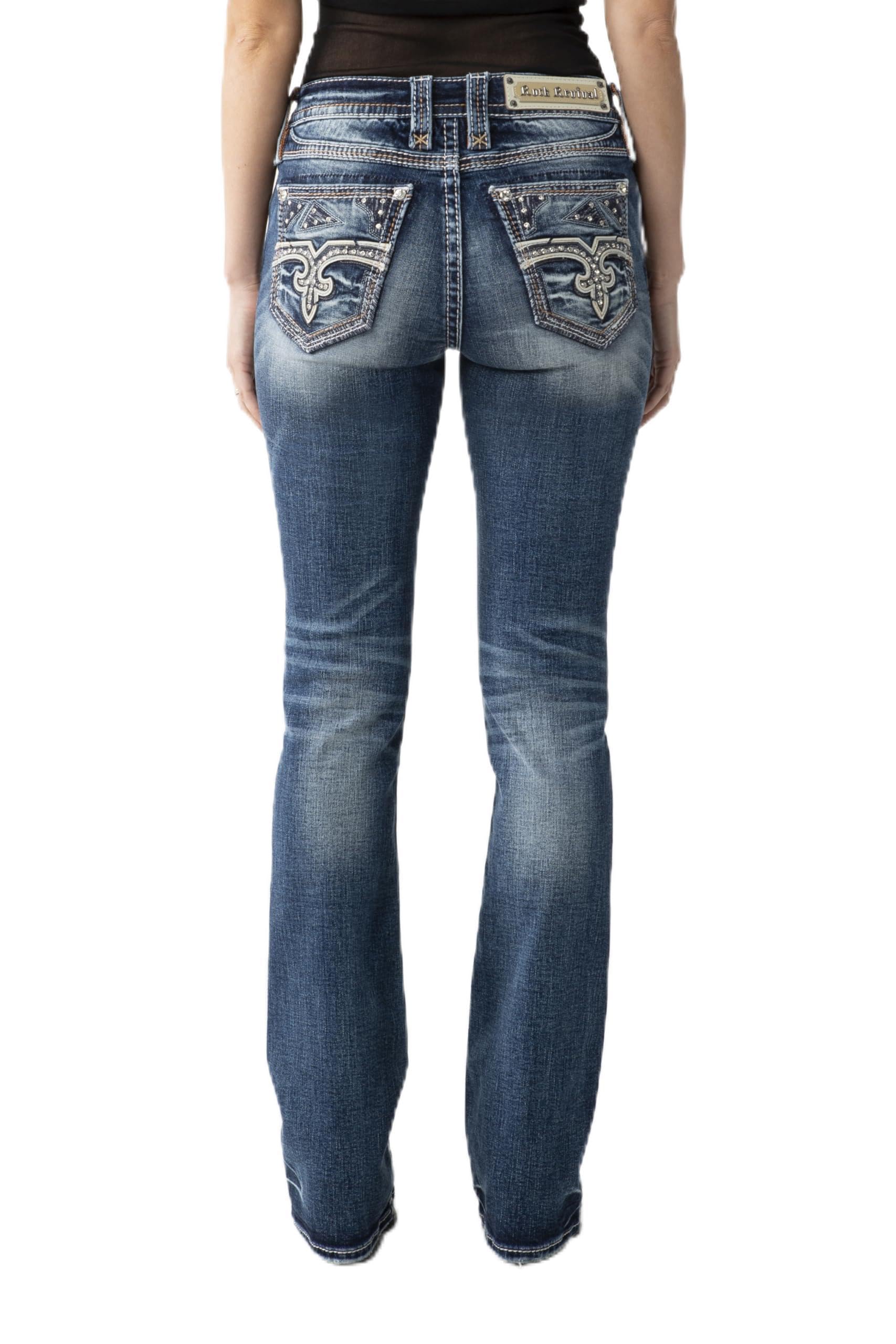 Rock Revival - Jeans para Mujer, Azul (Medium Blue), 26 Regular :  Amazon.com.mx: Ropa, Zapatos y Accesorios