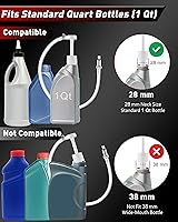 Vista 4 de Bomba de fluido para botellas de cuarto de galón estándar, bomba de 8 cc por carrera, aceite de engranaje de transferencia, líquido diferencial