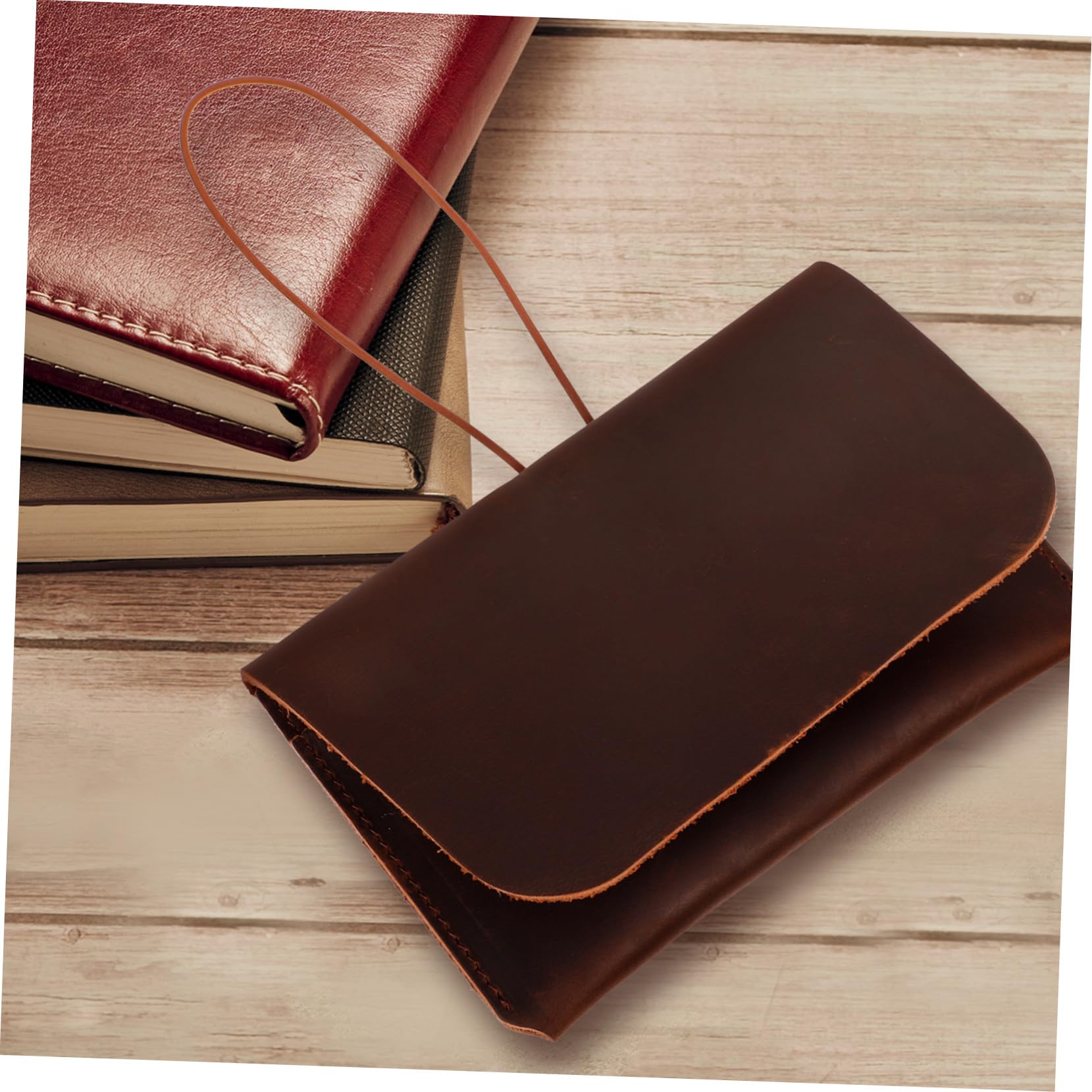 Cartera para Pasaporte de Cuero Café, Estuche Reutilizable Resistente