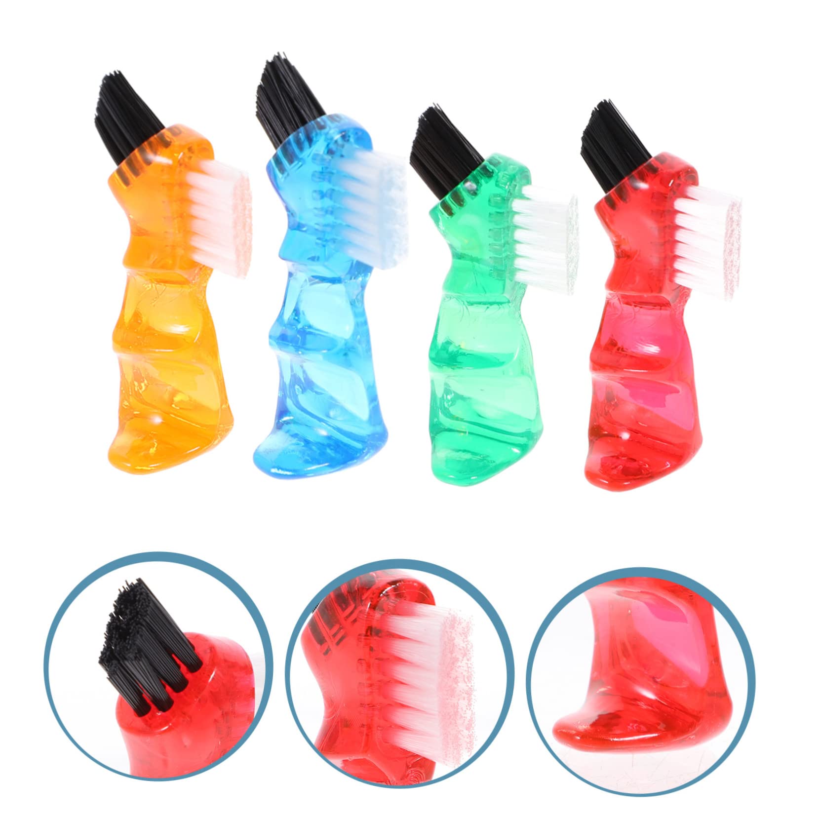 Beaupretty 16pièces Brosse à Dentier Double Tête Portable Brosse De Nettoyage Pour Prothèses Dentaires De Couleurs