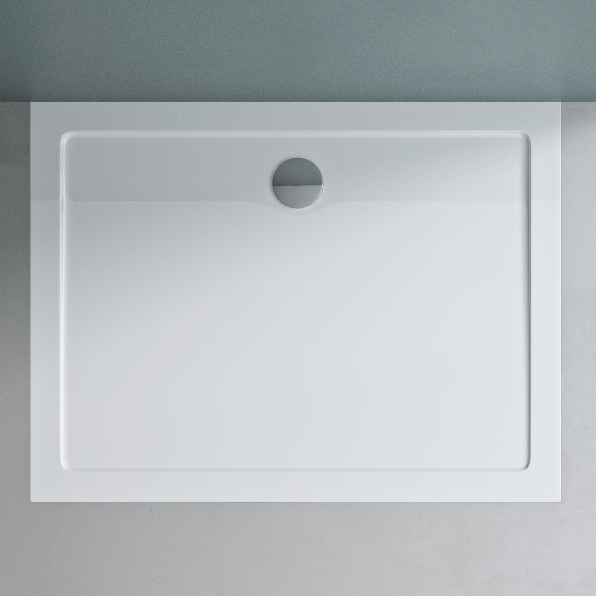 Mai & Mai Plato de Ducha 90x120x4 cm – Acrílico Blanco Rectangular, Antideslizante y Resistente, Instalación a Ras de Suelo o Sobresuelo Faro2