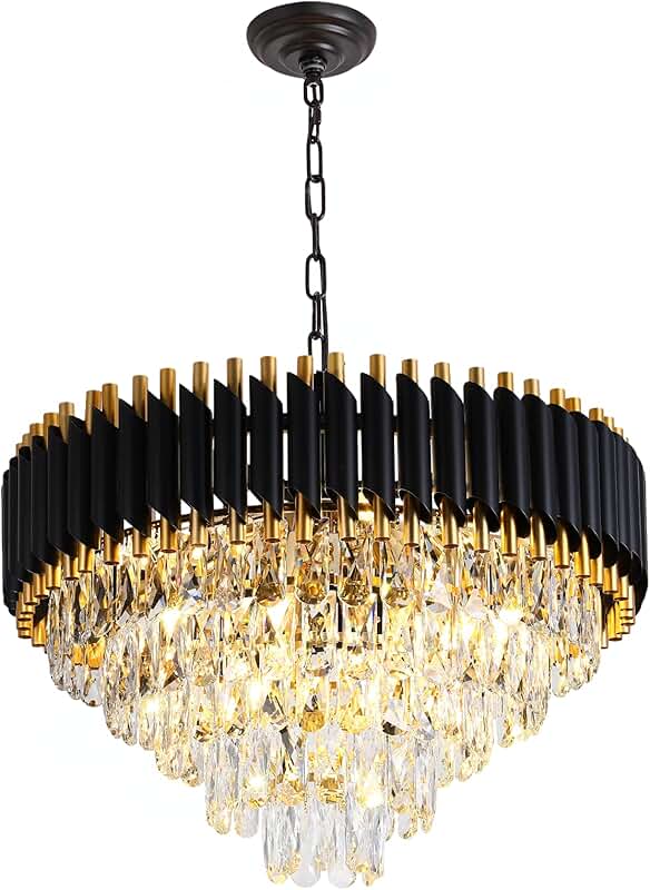 black and gold chandelier