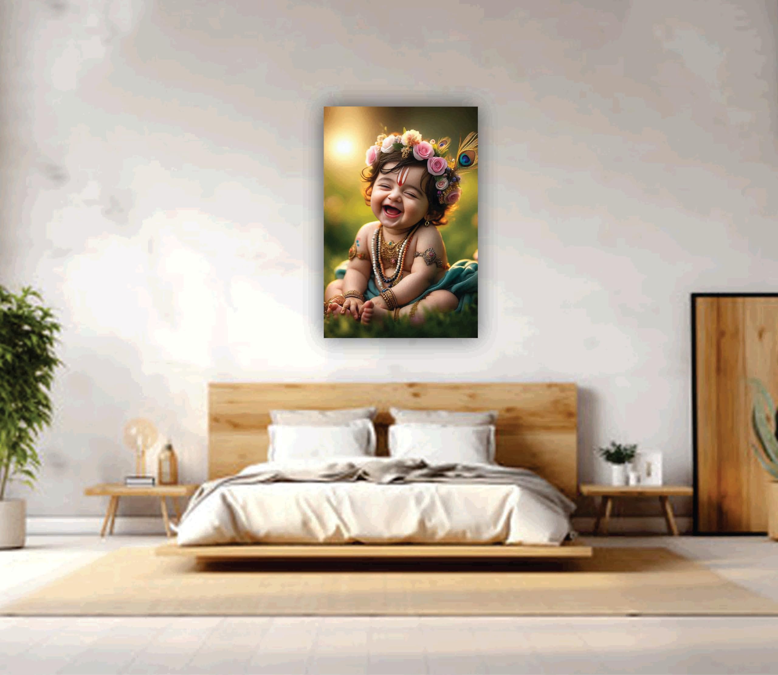 Ball Krishna Poster - Home Decor & Pooja Room Art -5
