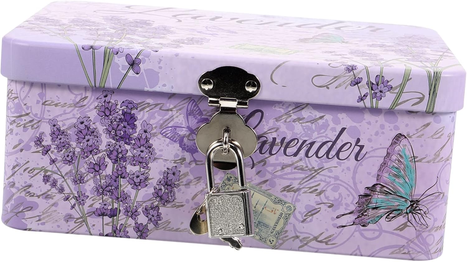 Cash Box Box Lock Box Metal Storage Bins Box with Lid Small