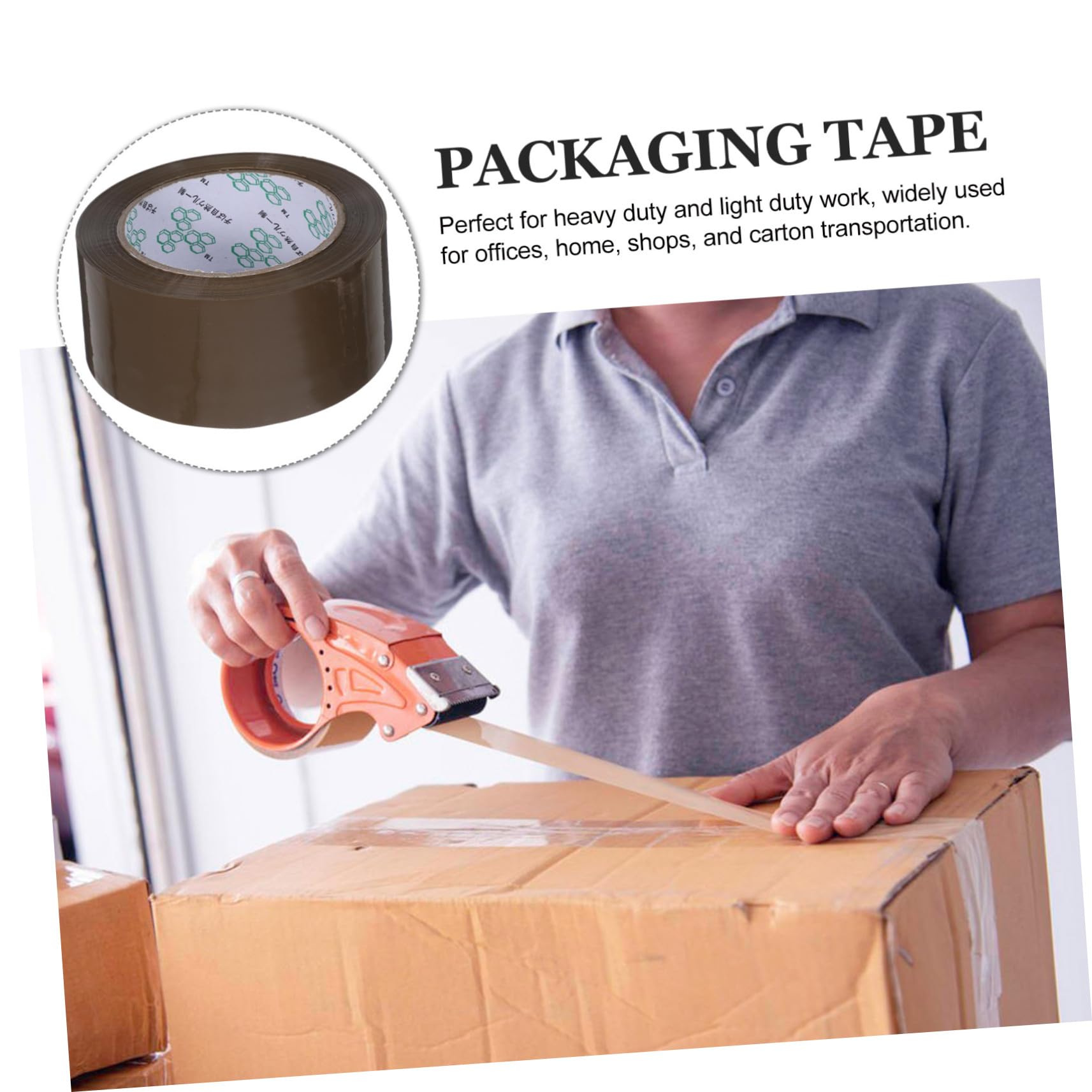 5 Rollen Starkes Braunes Verpackungsklebeband Extra Haftstarkes Packband für Versand Umzug und Kartonversiegelung Vielseitiges Klebeband für Büro Zuhause und Versand