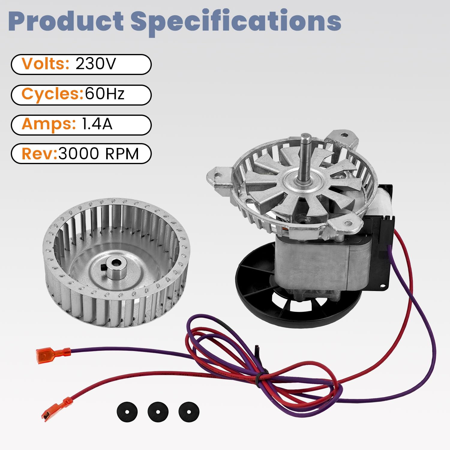 0131G00000P 0131G00000PS Draft Inducer Blower Motor Compatible with Goodman 0131G00000S for j238-150 Draft Inducer Motor for fasco lr20432 for Packard 66000