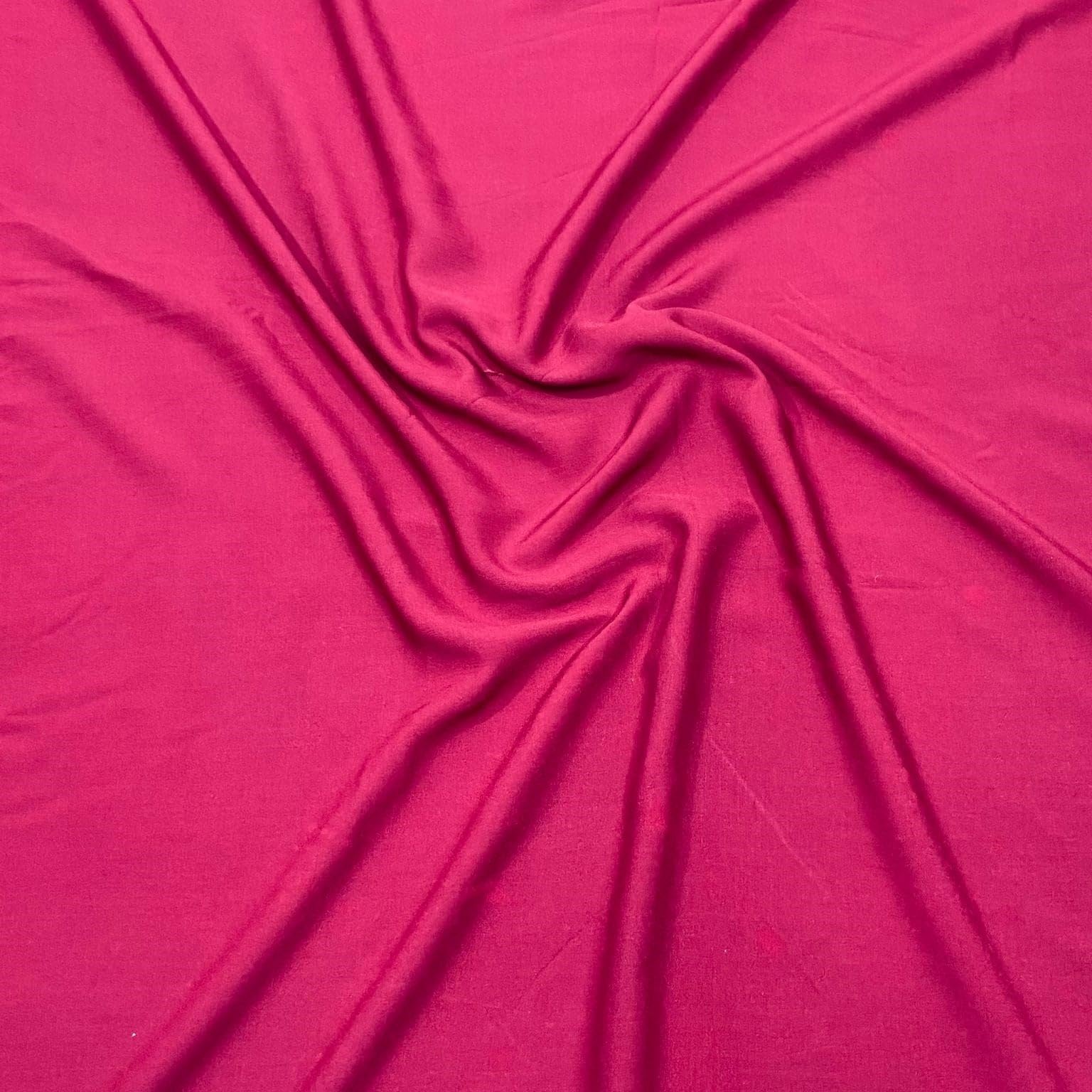 TFG Dress Making Plain Viscose Fabric 55" Wide 23 Colours Available Breathable Soft Material (Pink)