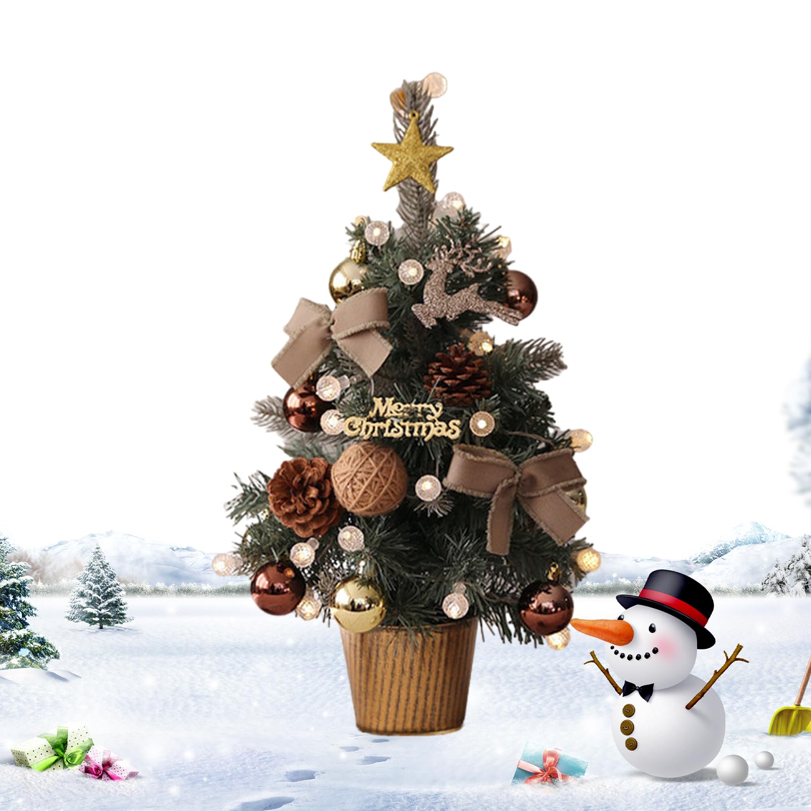 Mini árbol de Navidad – Festivo portátil, Pino Festivo Artificial