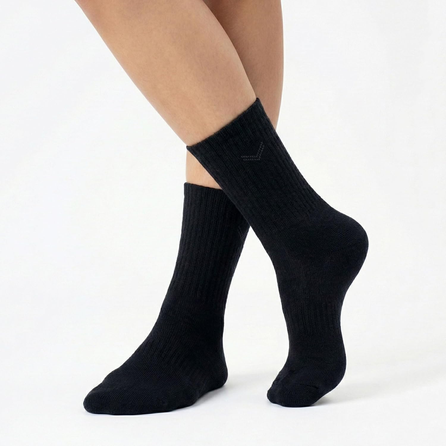 Bulusorganic Crew Socks, 3 Pair of 100% Organic Terry Cotton Socks, Compression for a Secure Fit, Reinforced Toe and Heel - Image 7