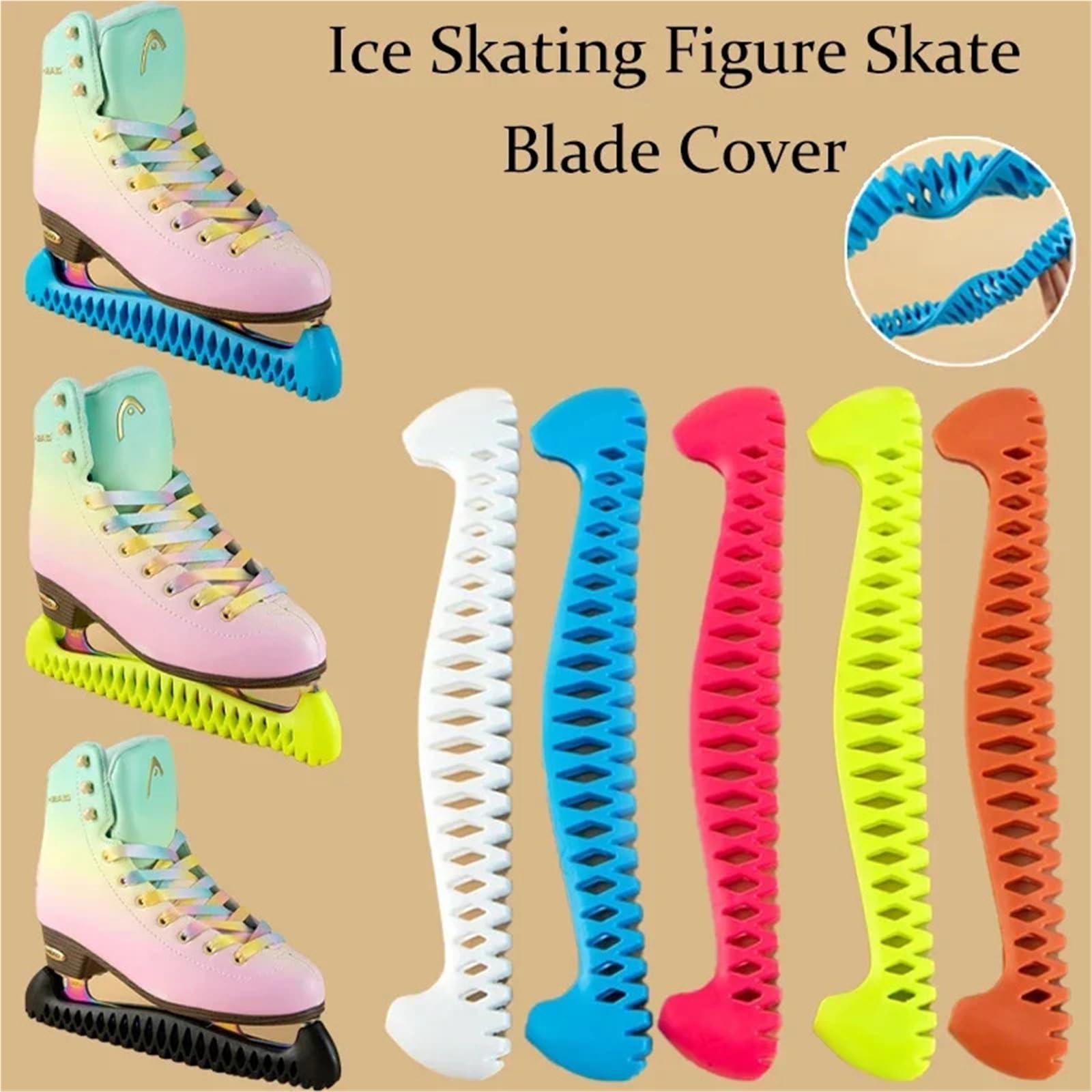 Protege Lame Patin a Glace 1 Paire de Couvre-Lames Patins à Glace réglables en TPU for Protection Lame