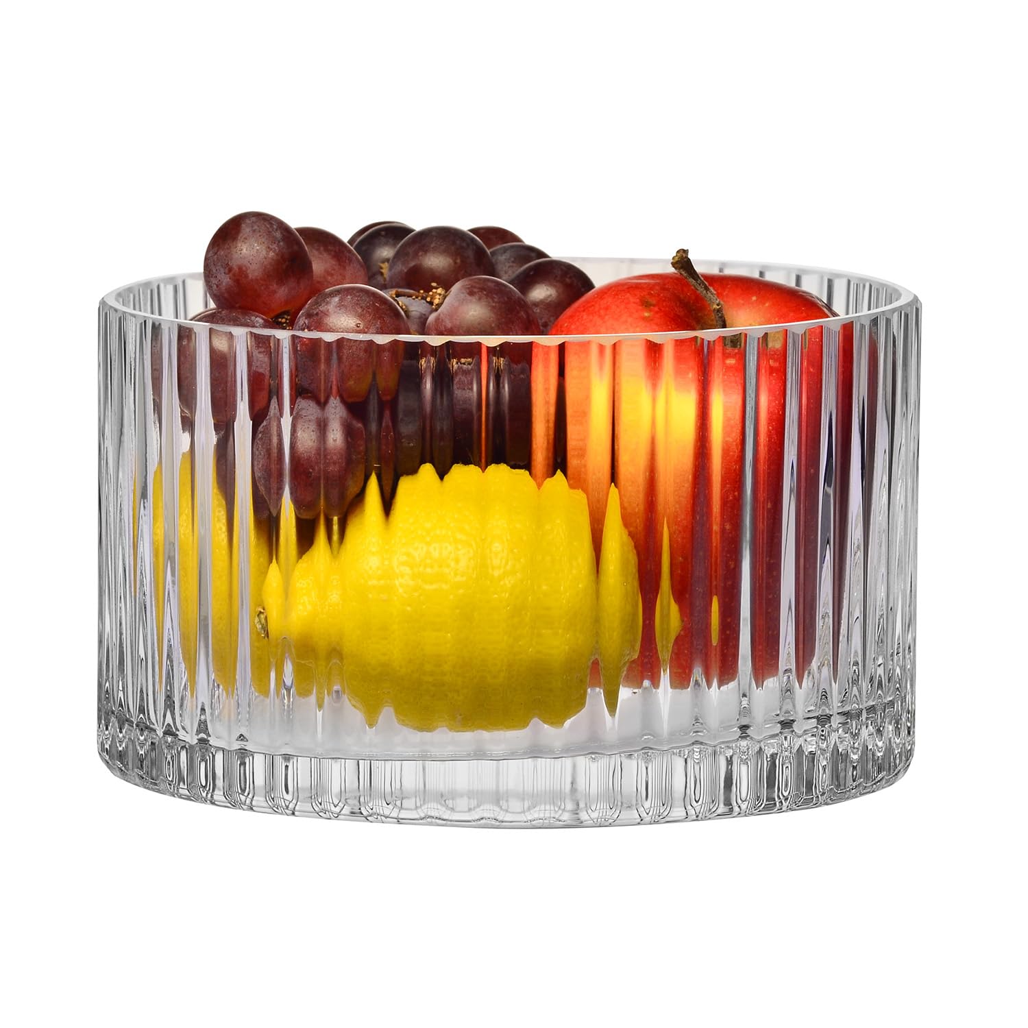 Krosno Ensaladera acanalada Sparkle | 16 cm | Colección Sparkle | Ideal para frutas, ensaladas y aperitivos | Para casa, restaurantes y fiestas | Apto para lavavajillas | Cristal sin plomo