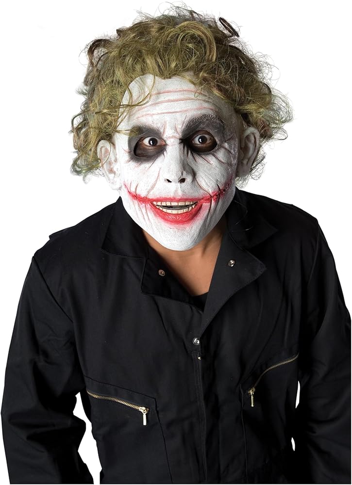 Batman Deluxe Joker Wig And Make Up Kit, Black, One Size