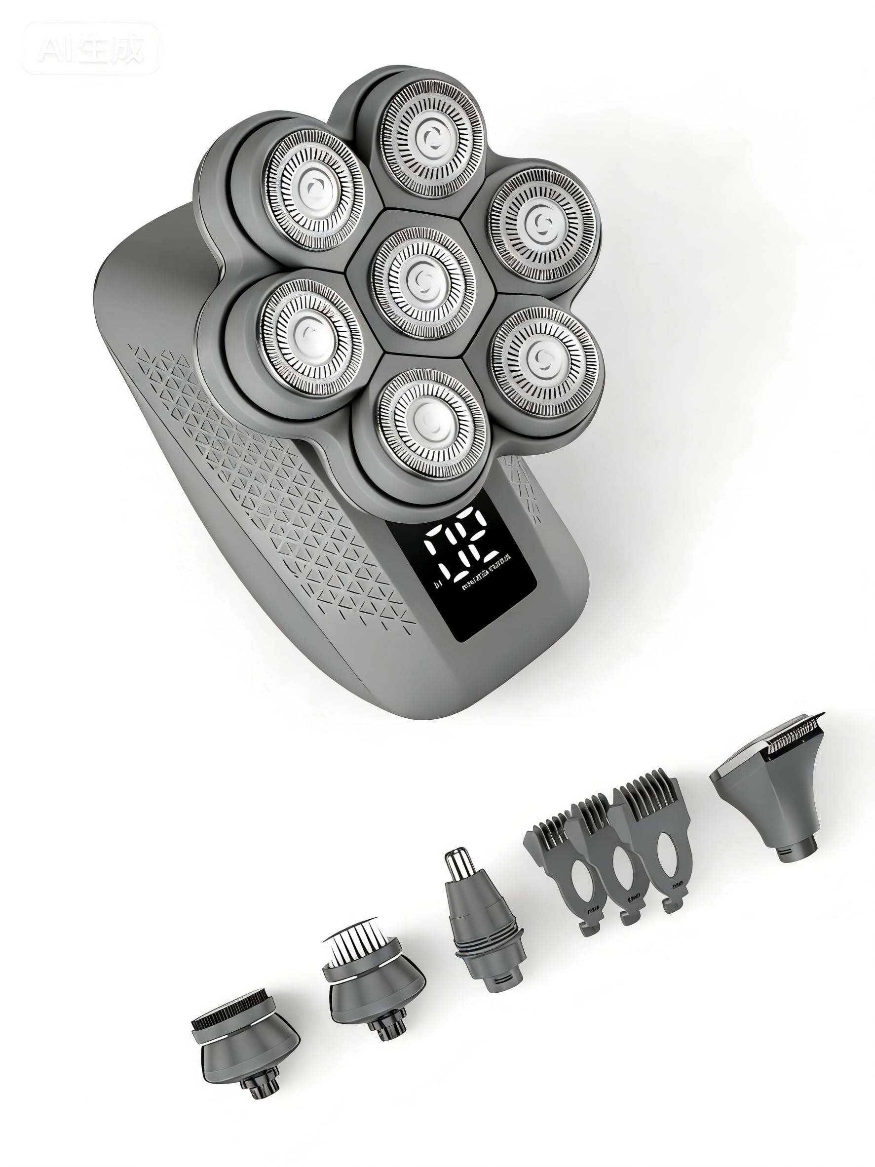 Photo 1 of TEPOTZ Head Shavers, Waterproof Wet or Dry 5-in-1 Detachable 756709185295(Satin A)