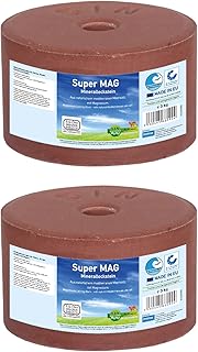 imima Pierre à lécher minérale Cheval SuperMAG Lot de 2 x 3kg - Pierre à lécher pour Chevaux Moutons chèvres gibier et Boeuf - Pierre à sel à lécher Pierre minérale