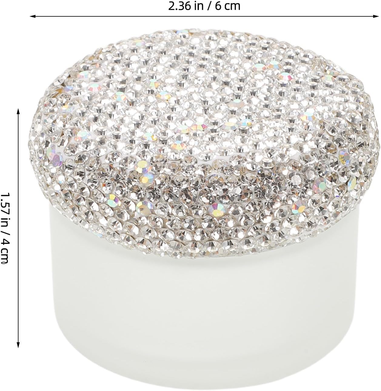 Generic Refillable Cream Container with Rhinestone - Eye Gel and Face Cream Jar Portable Makeup Holder Small Skincare Cosmetic Dispenser for Outdoor Travel 30g image 2
