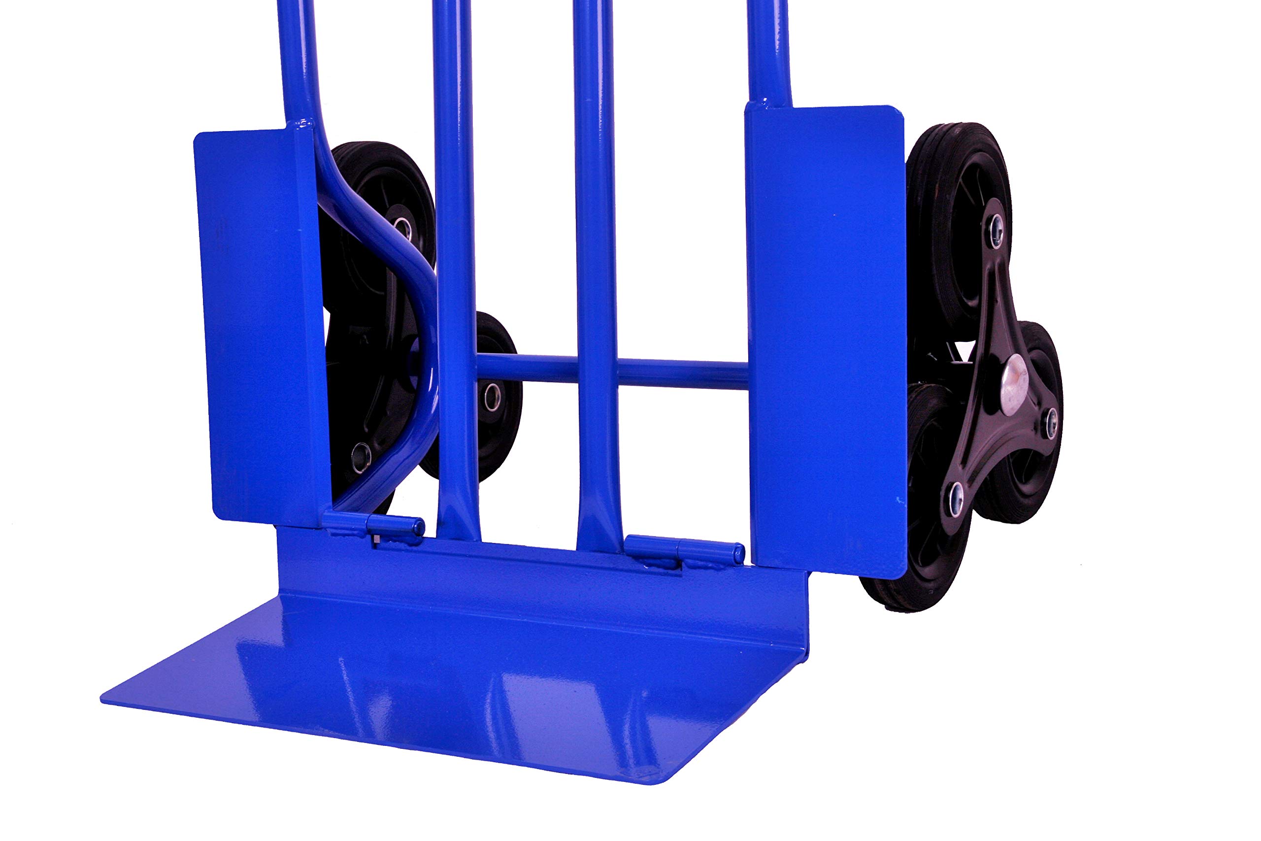 Sackkarre für Treppen, 250 kg 108x53x55 cm, blau (klappbare Schaufel) (Transportkarre Stapelkarre Handkarre, Umzugskarre, leichte Sackkarre aus Stahl klappbar für Umzug)