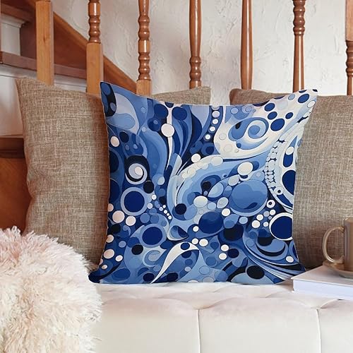 Vista 71 de ArogGeld Funda de cojín de chinoiserie japonesa chinoiserie asiática, fundas de almohada de pagoda azul asiática, funda de almohada oriental de A-1