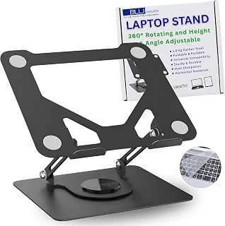 360 Degree Rotating and Height & Angle Adjustable Metal Laptop Stand – Heavy Duty Steel | Ergonomic , Portable & Foldable Price In India