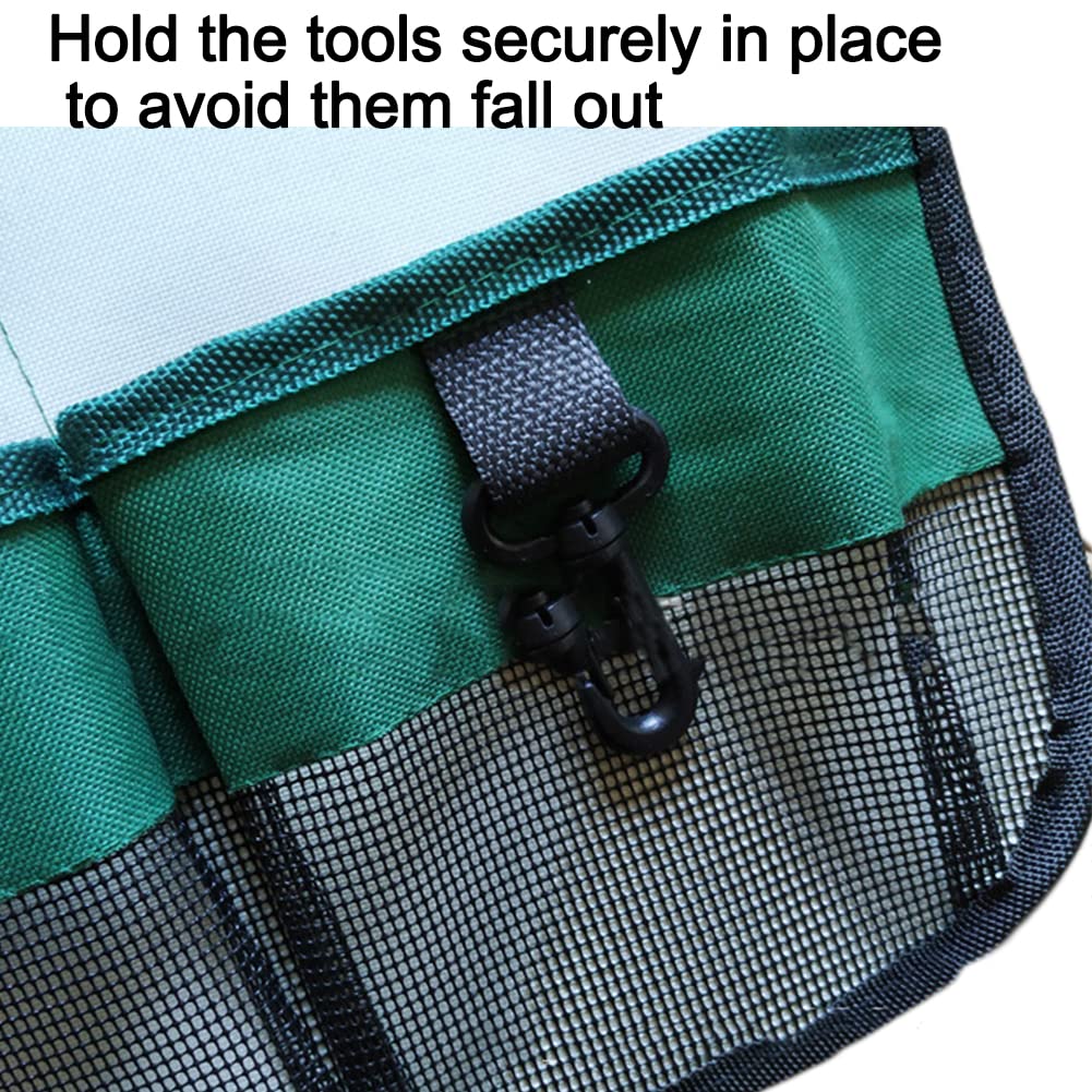 Tablier de jardinage avec poches, ceinture à outils de jardin en tissu Oxford imperméable réglable pour jardinier, menuiserie, femmes, hommes, travailleurs, Vert, 54 x 51cm