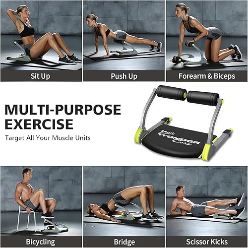Miniatura 5 de WONDER CORE Máquina de abdominales, multifuncional, ajustable, perezoso, abdominal, para ejercicios abdominales y entrenamiento corporal total,