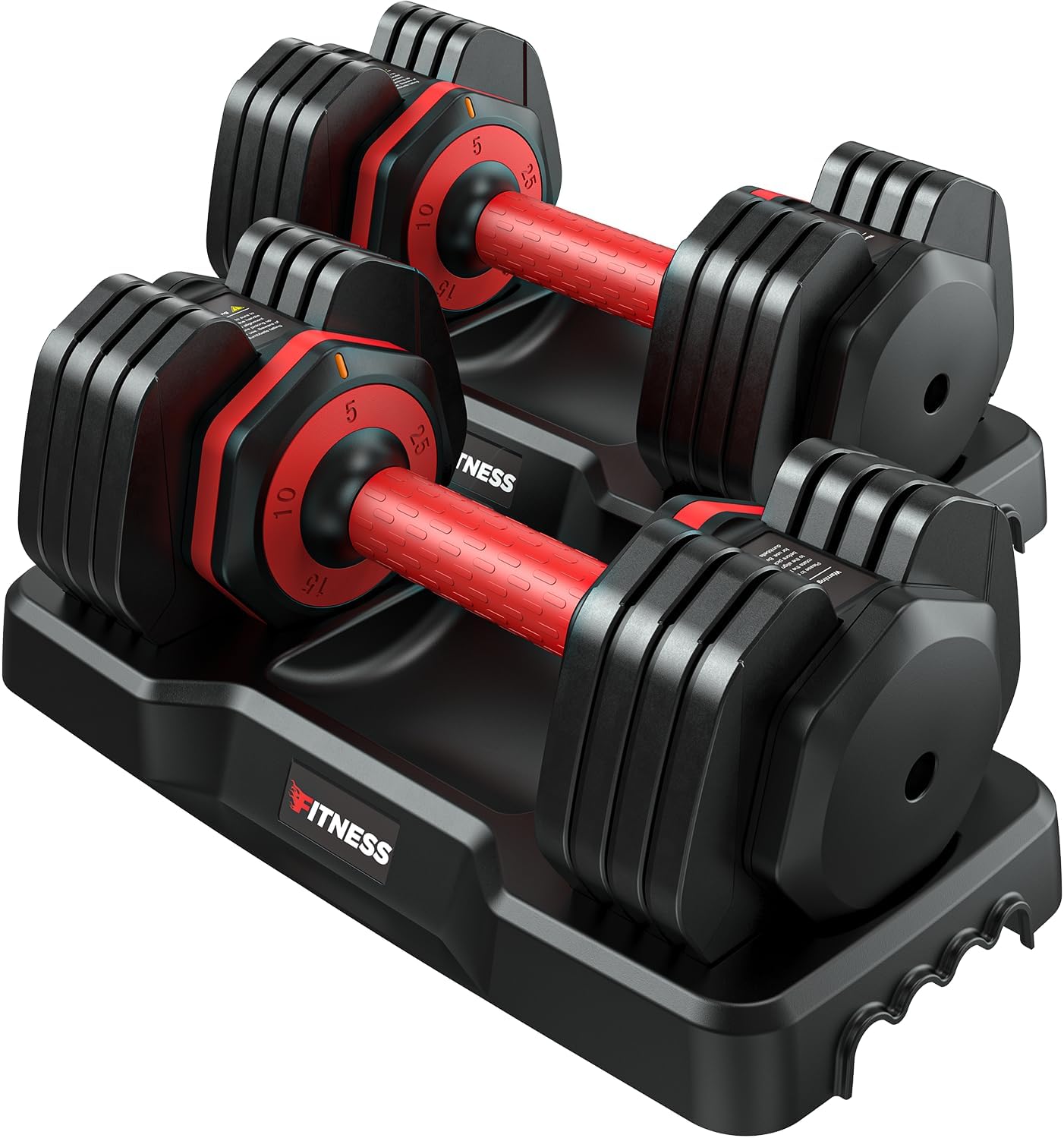 Adjustable Dumbbells Set of 2, 1-Sec Adjustable Weights Dumbbells Set, 5 in 1 Free Adjustable Dumbbell Set with Anti-Slip Texture Handle, Weight Set For Home Gym Suit both Men and Women