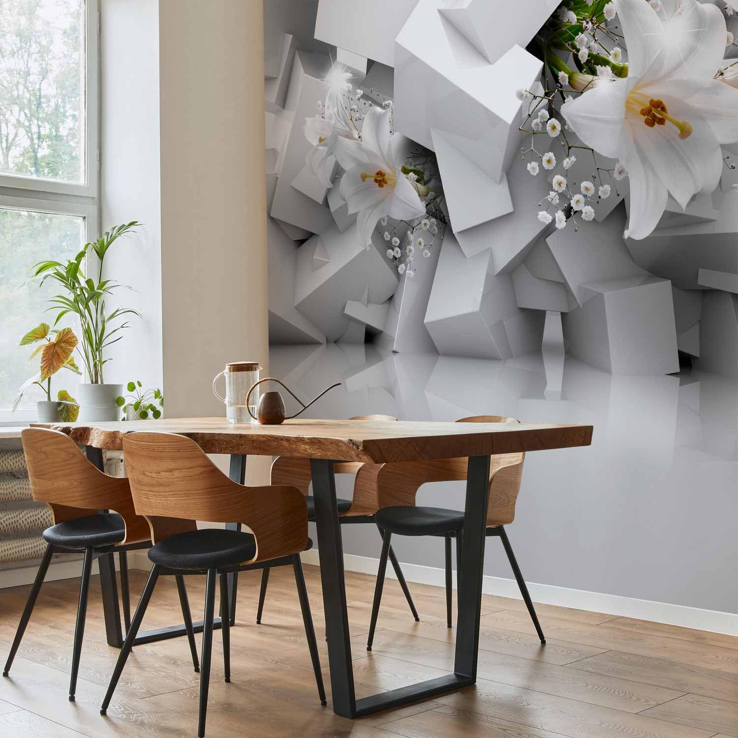 murando Fotomurales Flores Lirio 350x256 cm XXL Papel pintado | tejido no tejido Decoración de Pared decorativos Murales moderna de Diseno Fotográfico 3D