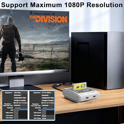 Miniatura 6 de Herfair VHS to Digital Converter, USB Video Capture Card Device, RCA to USB A Converter, Convert VHS VCR Hi8 DV Tape Camcorder Camera to Digital