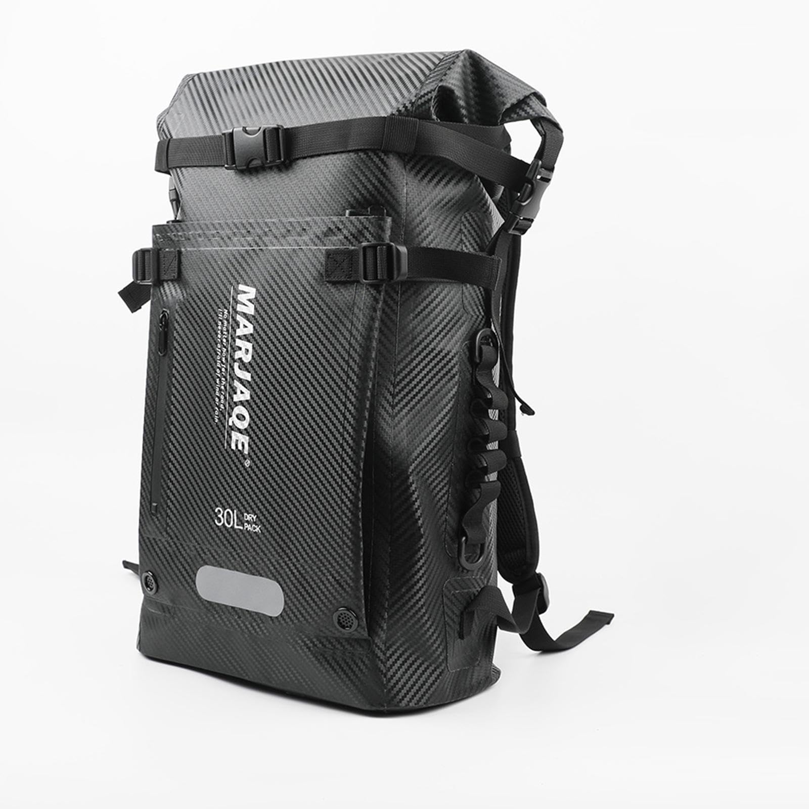 Sac à Dos de Plongée 30L Étanche Compartiments Multiples Porte-Palmes pour Kayak Navigation de Plaisance Rangement Équipement- Noir