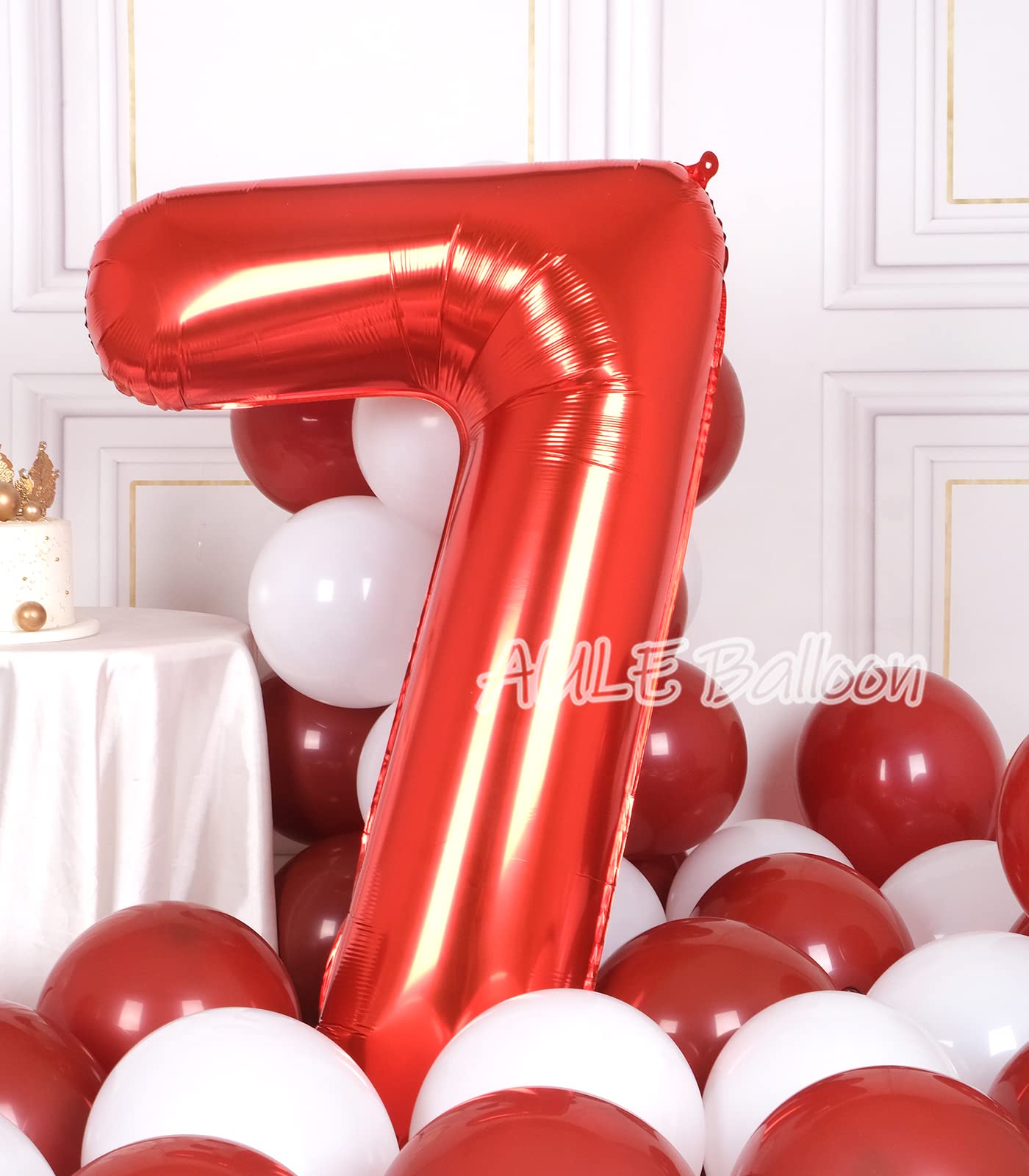 Ballons Chiffre De 7 Ans - 101 Cm Pastel Rose Ballon Anniversaire