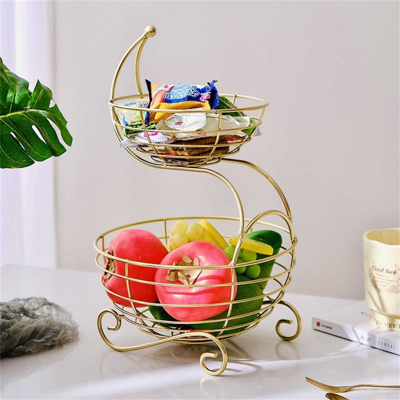 Corbeille à Fruits pour Salon, Assiette à Fruits pour la Maison, la Cuisine ou Le Bureau