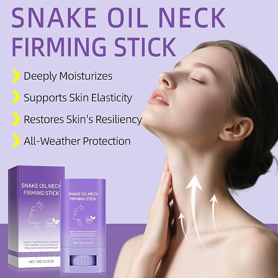 Lifting and Firming Neck Stick, Neck Tightening and Lifting, Reduced Wrinkles, Moisturizing & Nourishing, Firming Neck Cream for Women (15G)