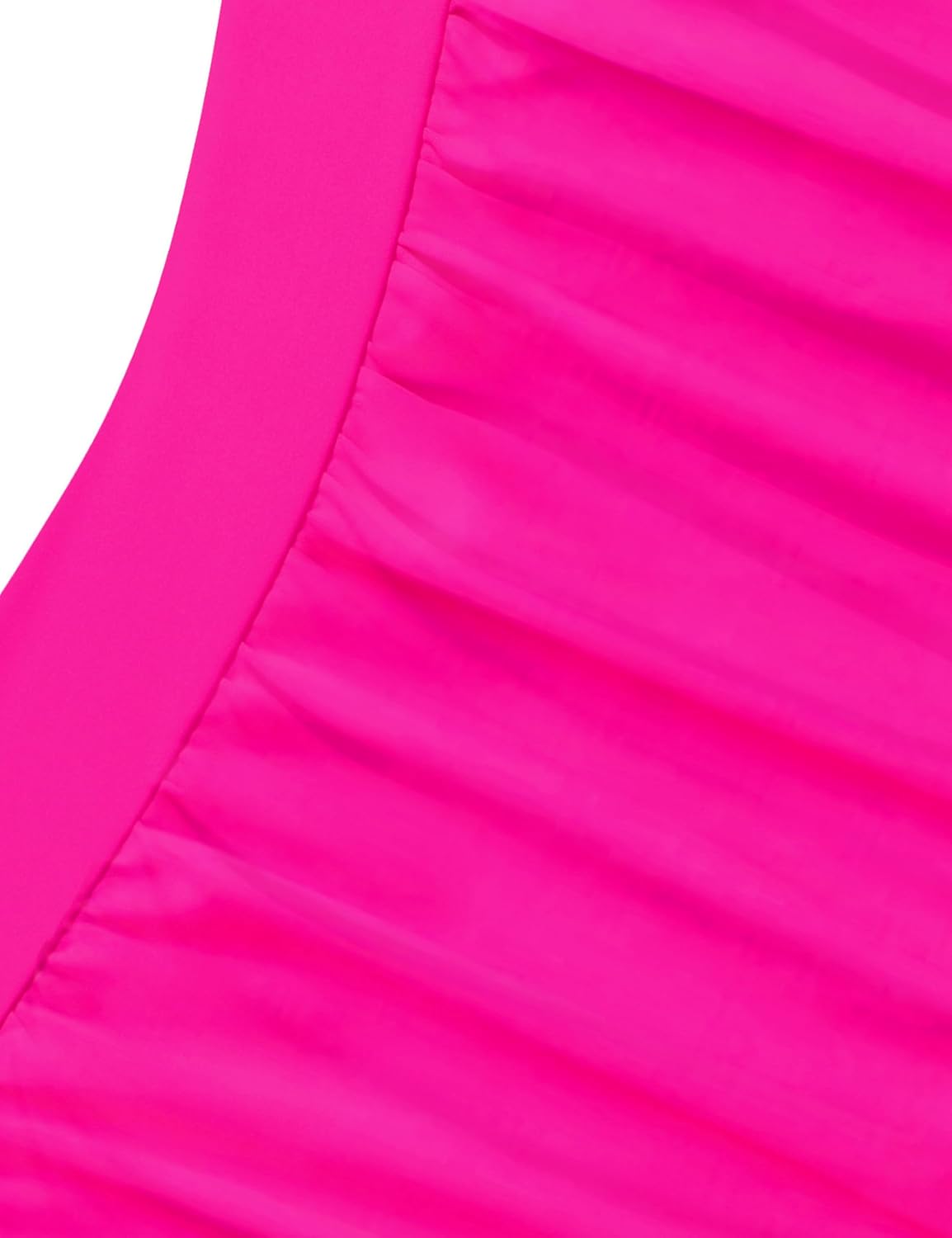 Girls Swimsuit Ruffle Girl One Piece Bathing Suit Solid Swimsuits Ruched Sleeveless Girls' Swimwear for 7-18 Years - Image 8