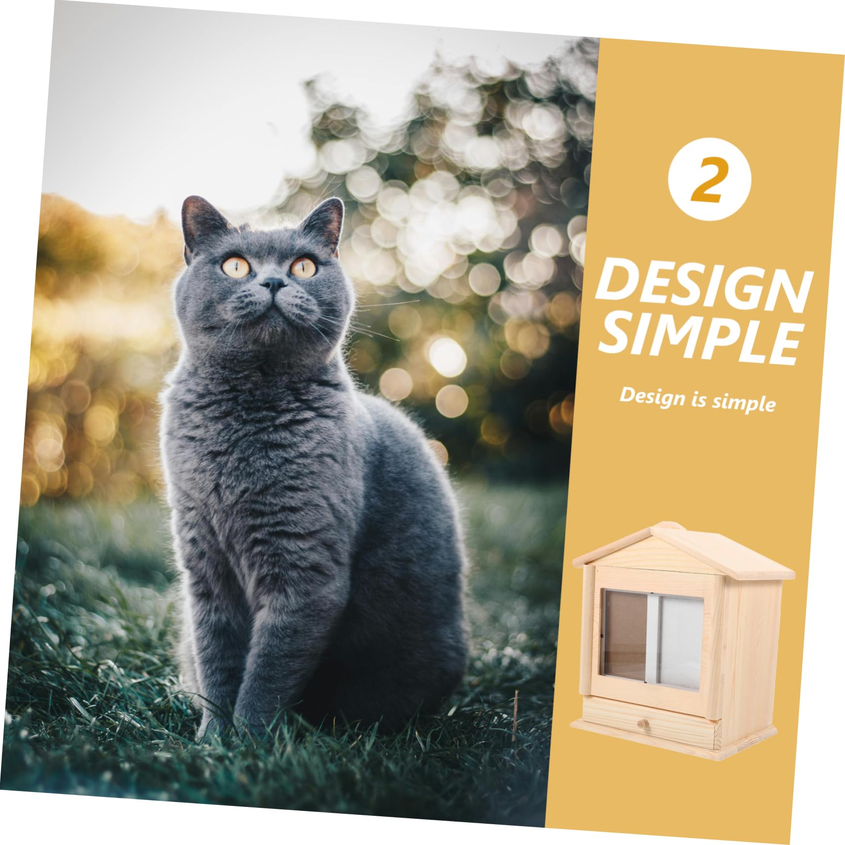 Happyyami Holzurne für Haustiere Gedenkbox für Personalisierte Urne zur Aufbewahrung von Langlebige Holzauflösung mit Fotorahmen für Trauerbewältigung