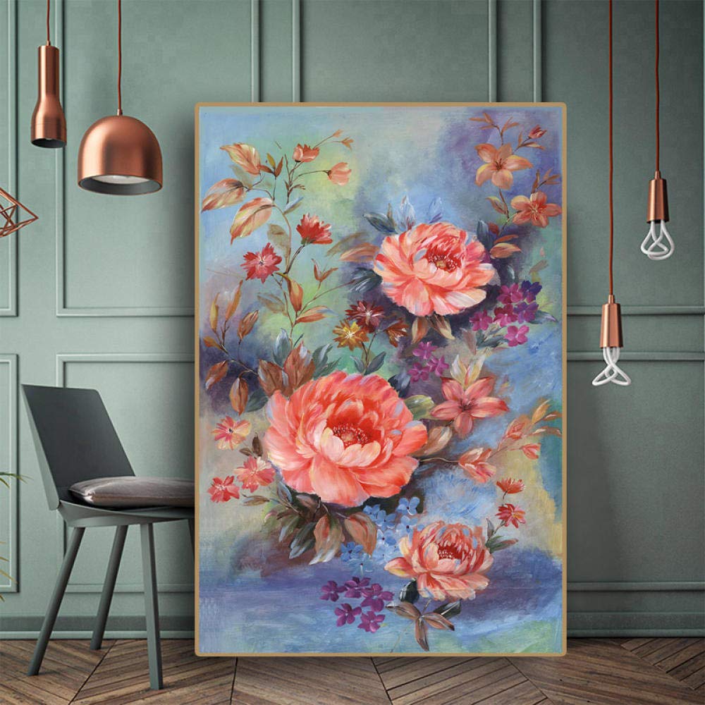 Set Di 3 Quadri Moderni Con Fiori Selvatici Ad Acquerello, Stampe Botaniche Su Tela Con Cornice In Legno, 30x40 Cm, Per Camera Da Letto E Soggiorno