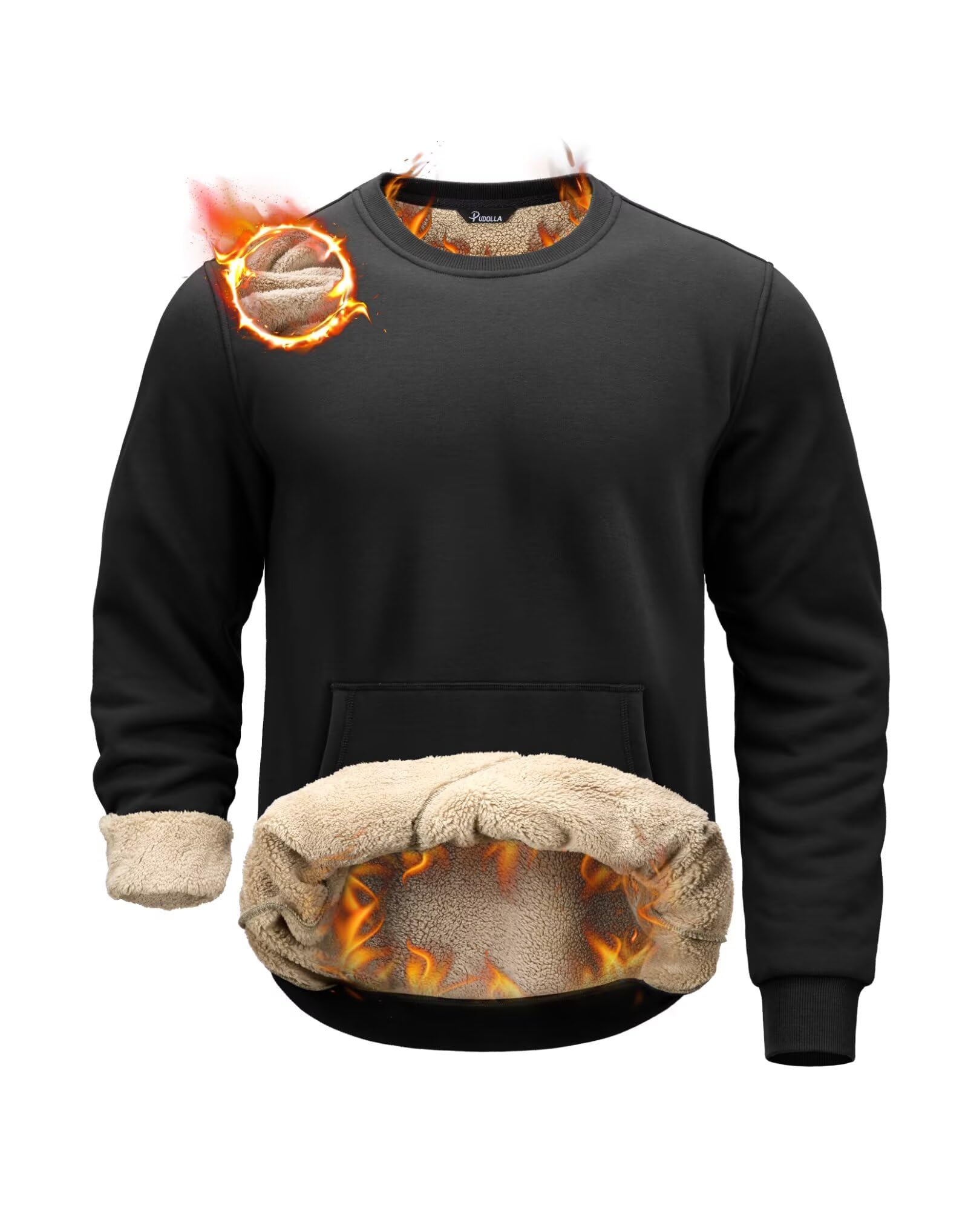 Pudolla Sherpa Lined Crewneck