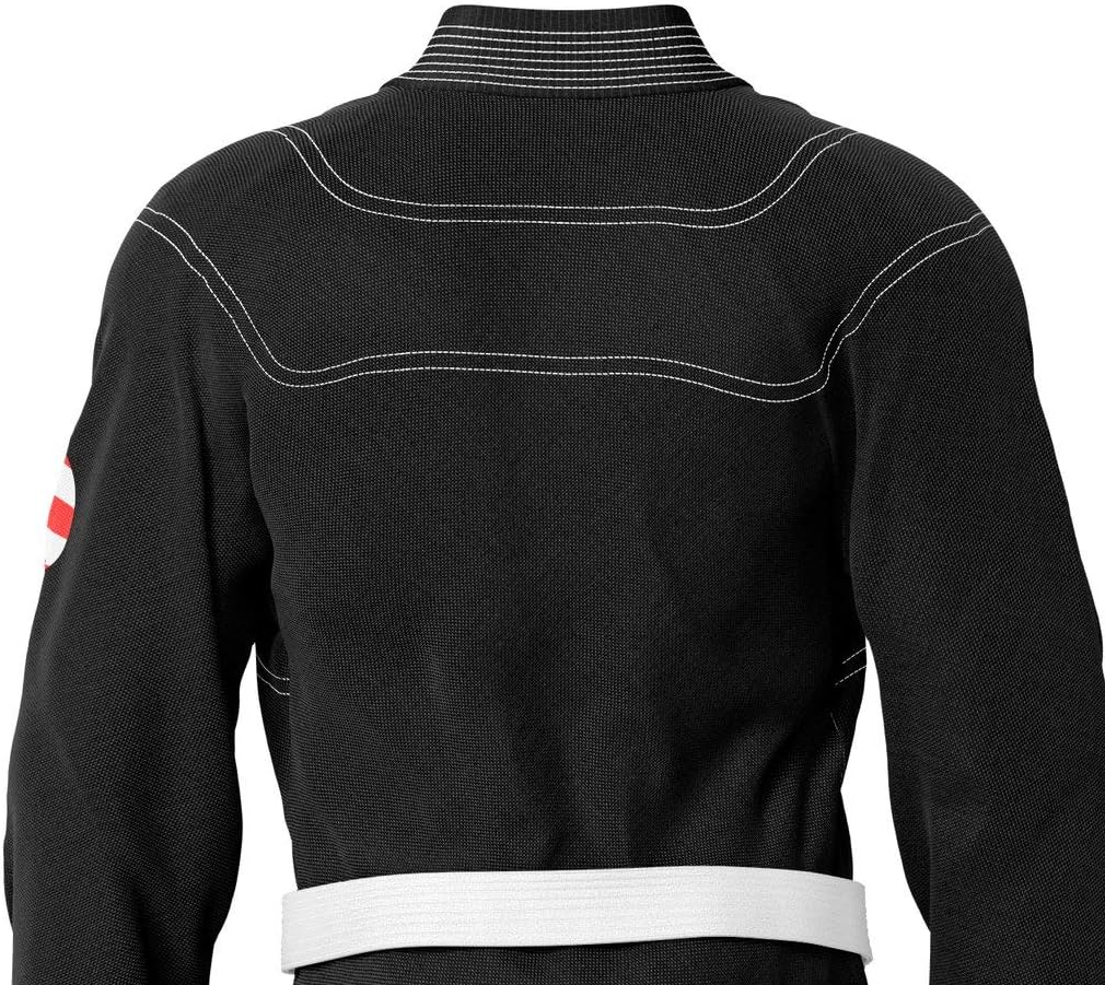 Premium Puerto Rican Black Sublimation Brazilian Pearl Weave Jiu Jitsu Gi - Built in Rash Guard - with Lining (BJJ GI)